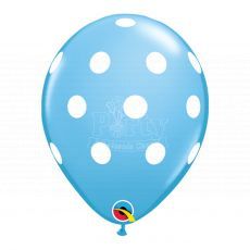 Big Polka Blue Colour Latex Balloon