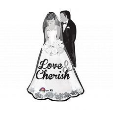 Bride and Groom - Love & Cherish Balloon