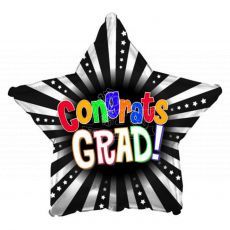 Congrats Grad 3D Star Foil Balloon 18In