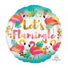 Aloha Let’s Flamingle Foil Balloon 18In