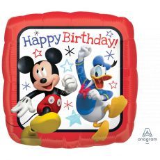Mickey Donald Duck Happy Birthday Roadster Foil Balloon 18In