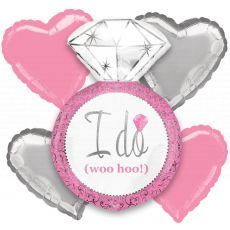 Proposal Wedding Pink Ring I Do Balloon Bouquet