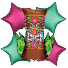 Aloha Tiki Head Balloon Bouquet