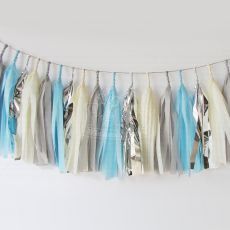 Vanilla Sky Paper Tassel Garland Decoration