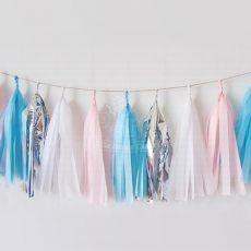 Vintage Pastels Paper Tassel Garland Decoration