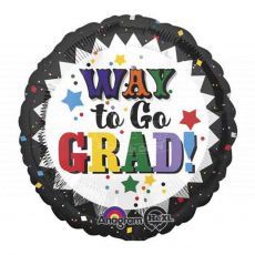 Way To Go Confetti Grad Foil Balloon 18In