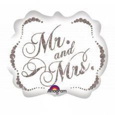 Jumbo Foil Mr. & Mrs. Wedding Foil Balloon