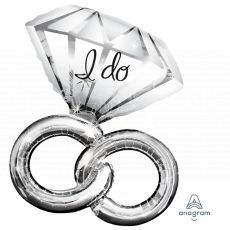 Wedding Rings I Do Foil Balloon 30In