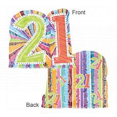 21st Birthday Prism Radiant Birthday Foil Balloon