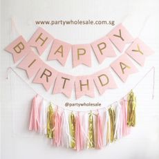 Pink Bunting Banner and Tassel Garland