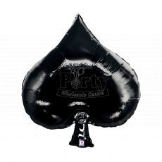 Casino Super Shape Spade Foil Balloon