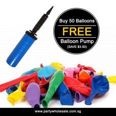 Free Balloon Pump Buy 50 Latex Balloons