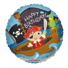 Happy Birthday Pirate Boy Foil Balloon