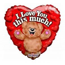 Love You This Much Foil Balloon