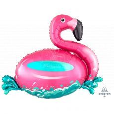 Pink Flamingo Floating Beach Foil Balloon
