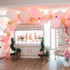 Baby Pink Organic Balloon Arch
