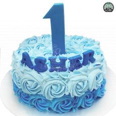 Blue Ombre Birthday Cake