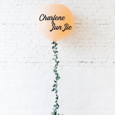 Blush Personalised Wedding Floral Garland Balloon
