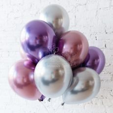 Chrome Balloon Purple Splash