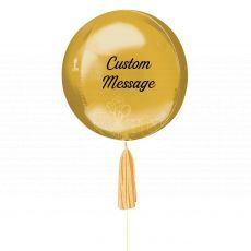 Customised Gold Orbz Balloon
