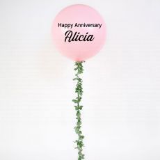 Customised Pink Floral Garland Balloon