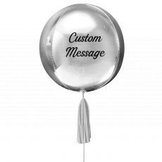Customised Silver Orbz Balloon