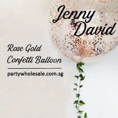 Giant Rose Gold Confetti Helium Balloon