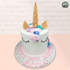 Customised Unicorn Blue Birthday Cake