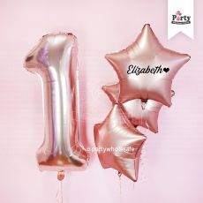 Rose Gold Customized Helium Balloon