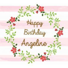 Floral Pink Stripe Customized Banner