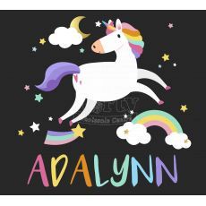 Happy Unicorn And Rainbow Customised Banner
