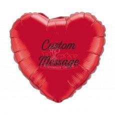Red Heart Customised Foil Balloon