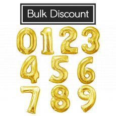 Bulk Discount Jumbo Gold Number Balloon Singapore