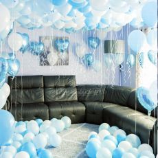 Blue Hotel Surprise Party Balloon Inspiration