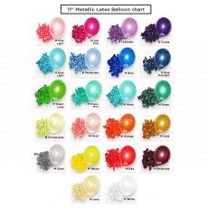 Balloon Colour Chart Metallic