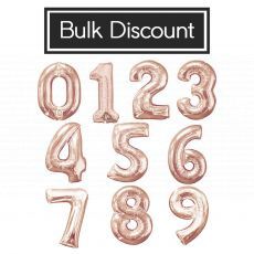 Bulk Discount Rose Gold Number Balloon Singapore