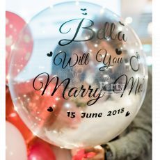 Marry Me Proposal Personalised Bubble Balloon