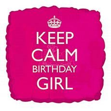 Keep Calm Birthday Girl Foil Balloon