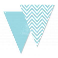 Blue Chevron Triangle Bunting Banner Party Wholesale Singapore