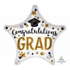 Congratulations Grad Sparkling Star Graduation Foil Balloon