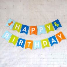 Dinosaur Happy Birthday Banner Bunting Party Wholesale