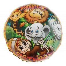 Baby Jungle Safari Forest Happy Birthday Balloon