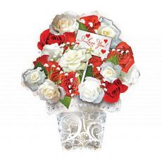 I Love You Roses Bouquet Foil Balloon