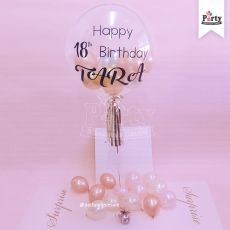 Personalised Pink surprise Box Helium Balloon Party Wholesale Singapore