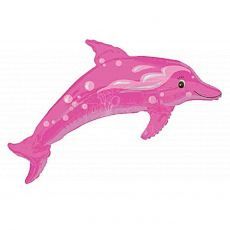Pink Ocean Dolphin Foil Balloon