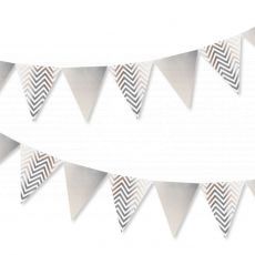 Silver Triangle Bunting  Party  Supplies Decoration