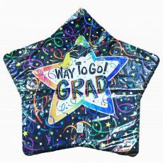 Way To Go Grad Star Foil Balloon 31inch