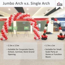Helium Balloon Arch Size Chart Singapore Party Wholesale