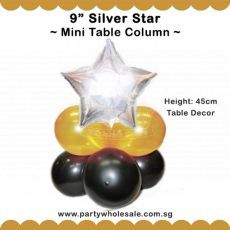 Silver Star Gold Mini Balloon Column