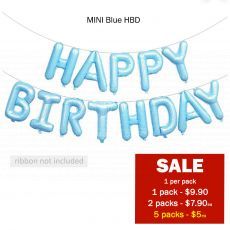 Sale Airfilled Baby Blue Happy Birthday Party Supplies Singapore